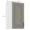 Konyhaszekrény Stilo claygrey/fehér 40g/72 1f,2