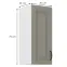 Konyhaszekrény Stilo claygrey/fehér 30g/72 1f,2