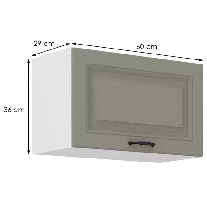 Konyhaszekrény Stilo claygrey/fehér 60gu/36 1f