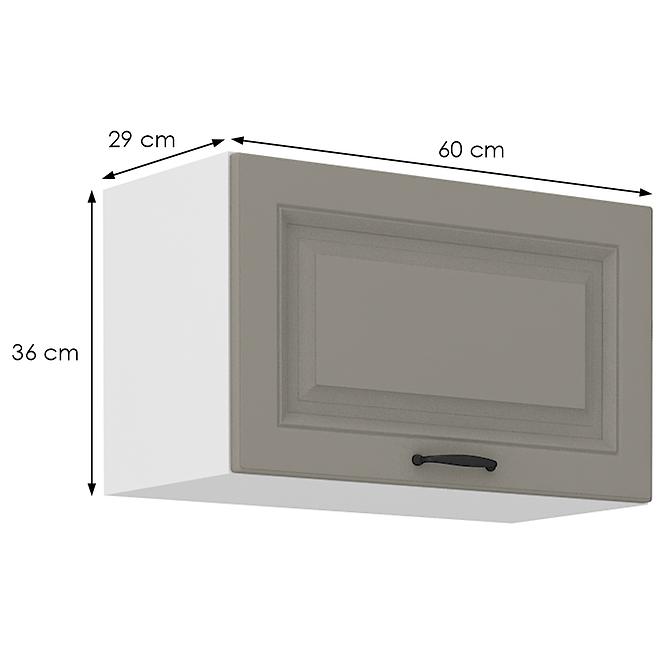 Konyhaszekrény Stilo claygrey/fehér 60gu/36 1f