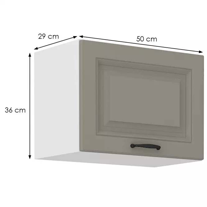 Konyhaszekrény Stilo claygrey/fehér 50gu/36 1f,2