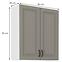 Konyhaszekrény Stilo claygrey/fehér 80g/90 2f,2