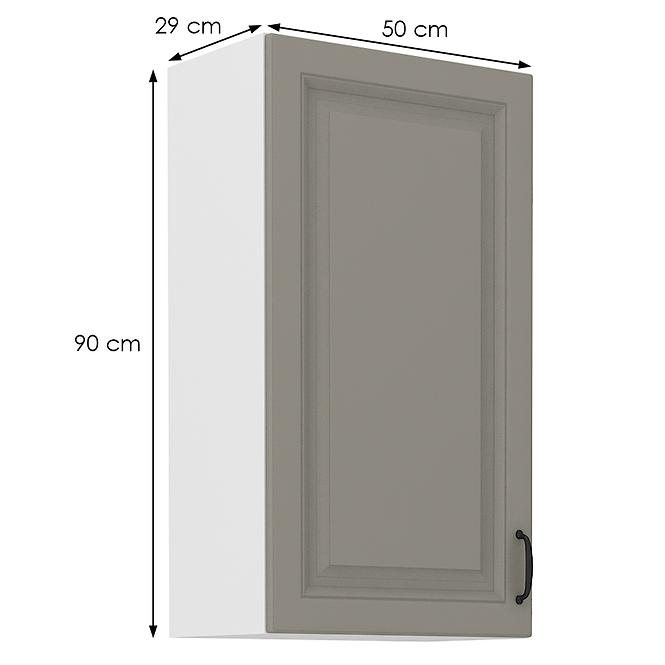 Konyhaszekrény Stilo claygrey/fehér 50g/90 1f