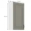 Konyhaszekrény Stilo claygrey/fehér 45g/90 1f,2