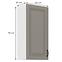 Konyhaszekrény Stilo claygrey/fehér 45g/90 1f,2