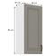 Konyhaszekrény Stilo claygrey/fehér 40g/90 1f,2