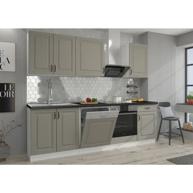 Konyhaszekrény Stilo claygrey/fehér 30g/90 1f,4