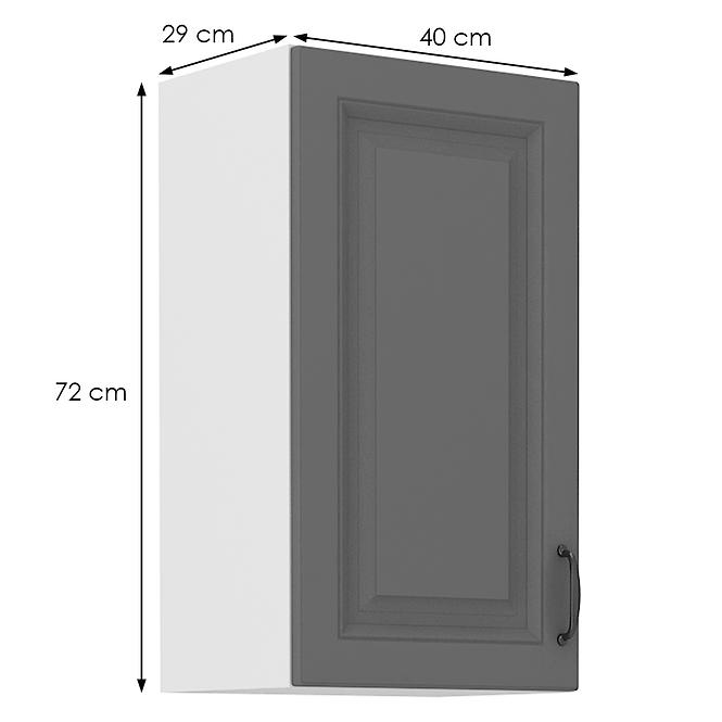 Konyhaszekrény Stilo dustgrey/fehér 40g/72 1f