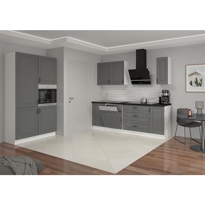 Konyhaszekrény Stilo dustgrey/fehér 60gu/36 1f