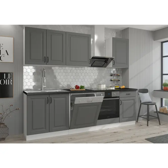 Konyhaszekrény Stilo dustgrey/fehér 80g/90 2f,5