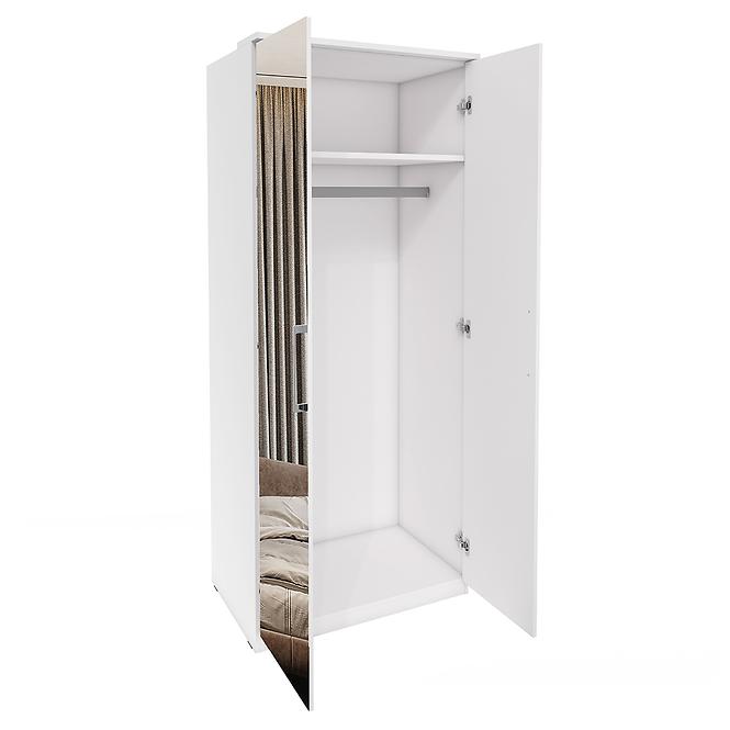 Szekrény Optima 2d tükör 58 fehér,4
