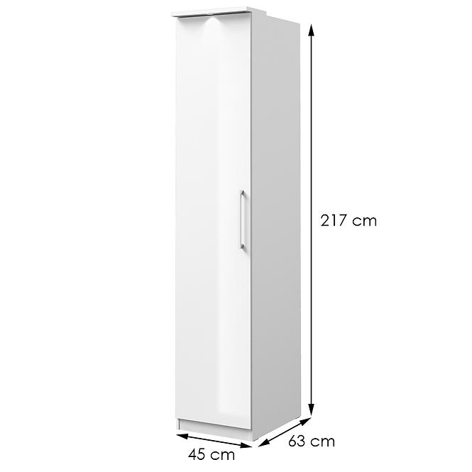 Szekrény Optima 1d. 17 l/p fehér