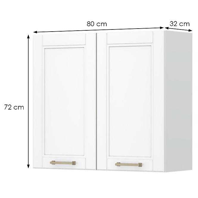 Konyhaszekrény Tara V7-80-2k/4 White Mat