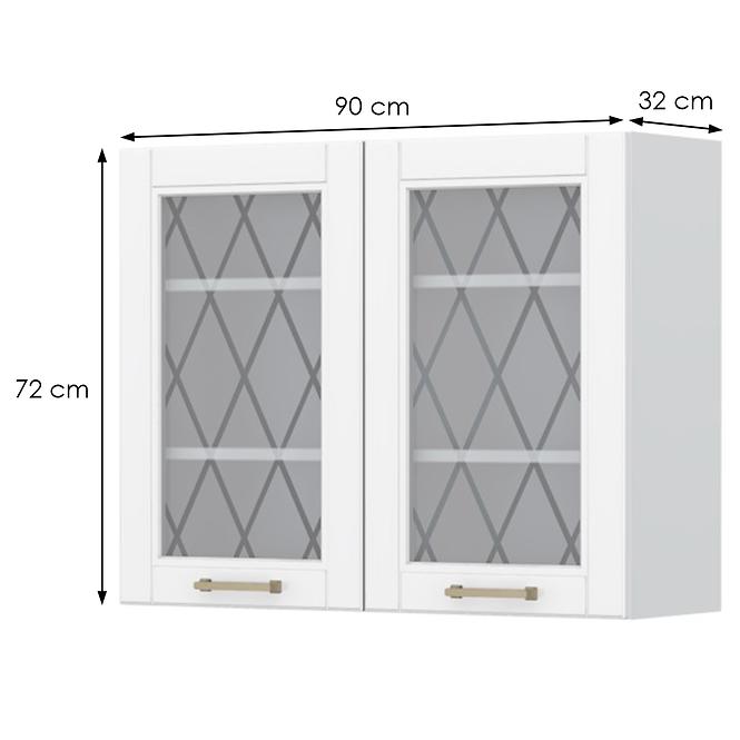 Konyhaszekrény Tara V7-90-2ks/4 White Mat