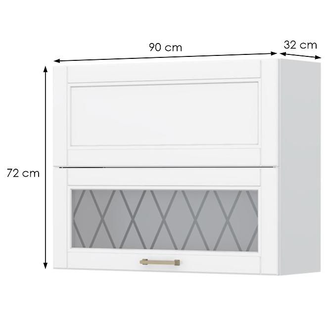 Konyhaszekrény Tara V7-90-1k1sp/4 White Mat