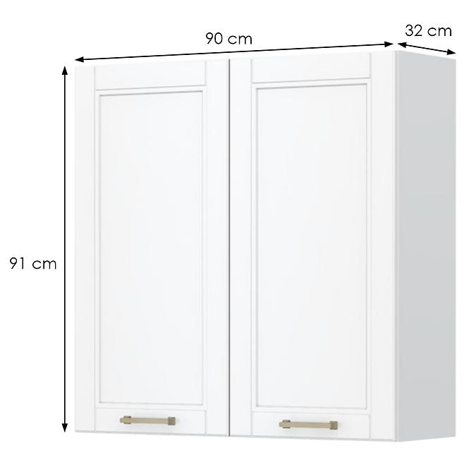 Konyhaszekrény Tara V9-90-2k/4 White Mat