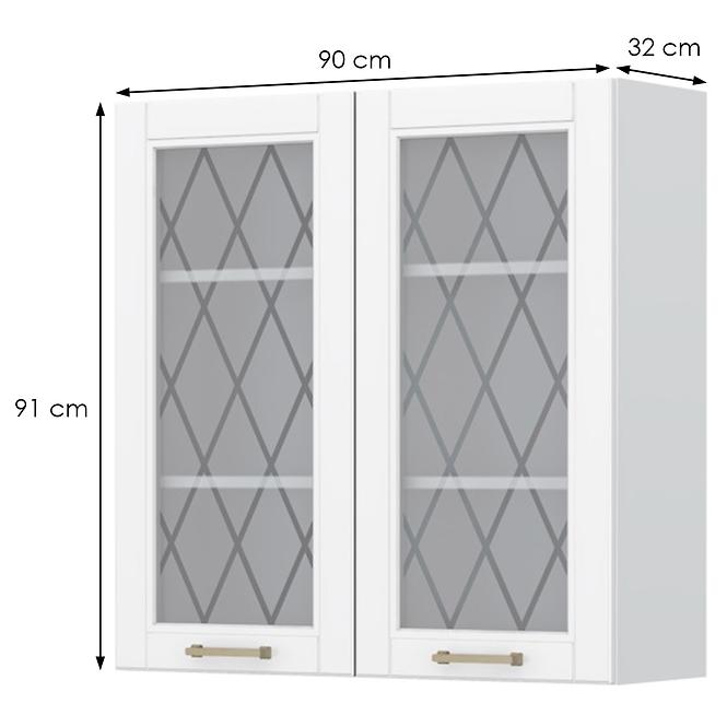 Konyhaszekrény Tara V9-90-2ks/4 White Mat