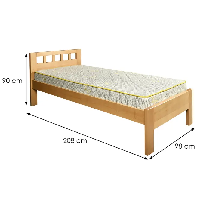 Ágy bükk Galia 200x90,2