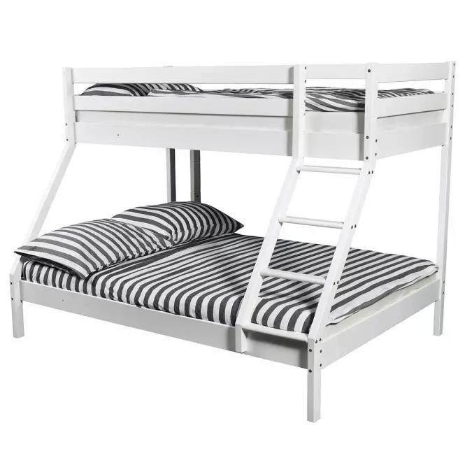 Ágy bükk Mike 200x90/140 white,4