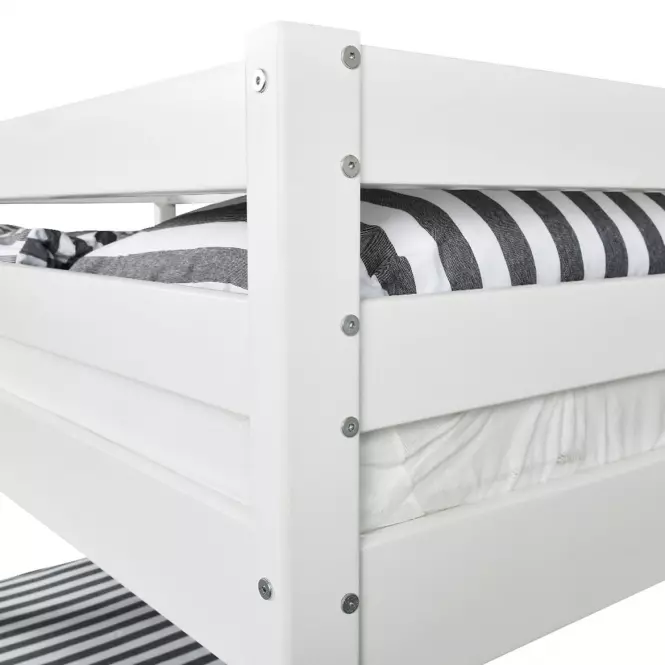 Ágy bükk Mike 200x90/140 white,6