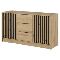 Komód Nelly 3D Tölgy Artisan/Fekete