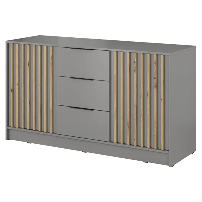 Komód Nelly 3D Szürke/Artisan