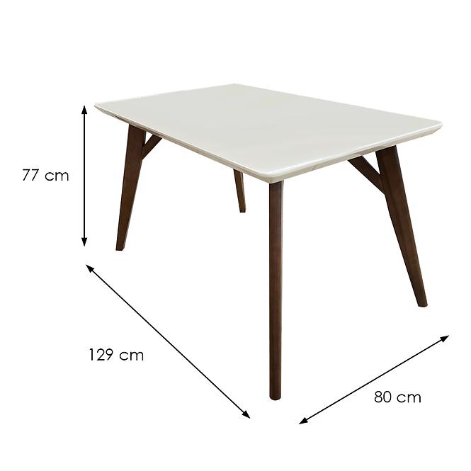 Asztal Flay 130x80 dió / bézs