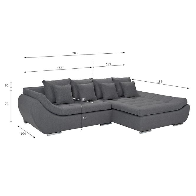 Sarokgarnitúra szett Hugo 2R-LC Primo 96,5