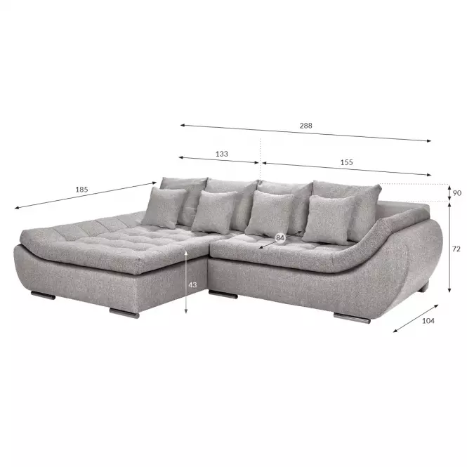 Sarokgarnitúra szett Hugo LC-2R Primo 80,5