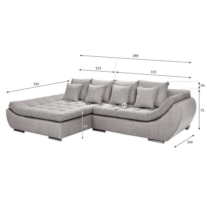 Sarokgarnitúra szett Hugo LC-2R Primo 80,5