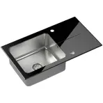 Üveg mosogatótálca Efekt 111 770x440x190 czarny
