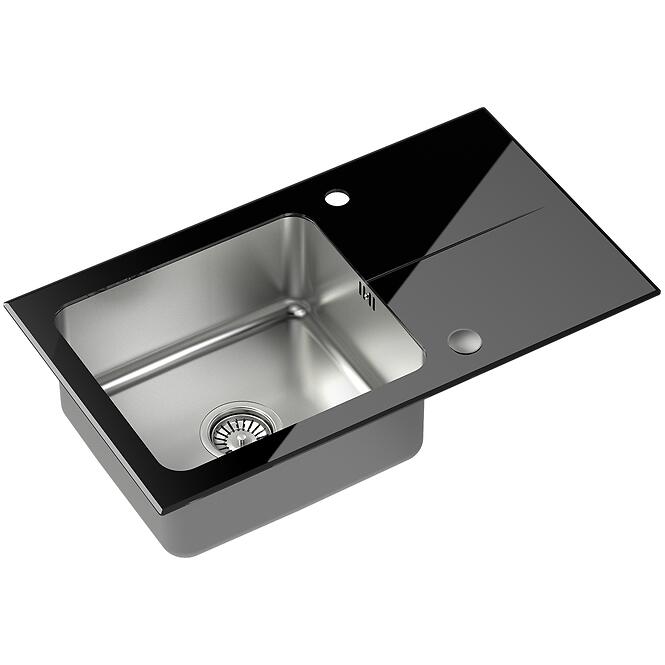 Üveg mosogatótálca Efekt 111 770x440x190 czarny