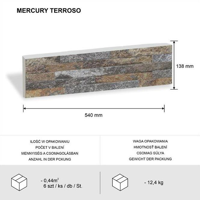 Csempe dekoratív Mercury Terroso