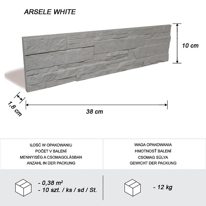 Csempe dekoratív Arsele White