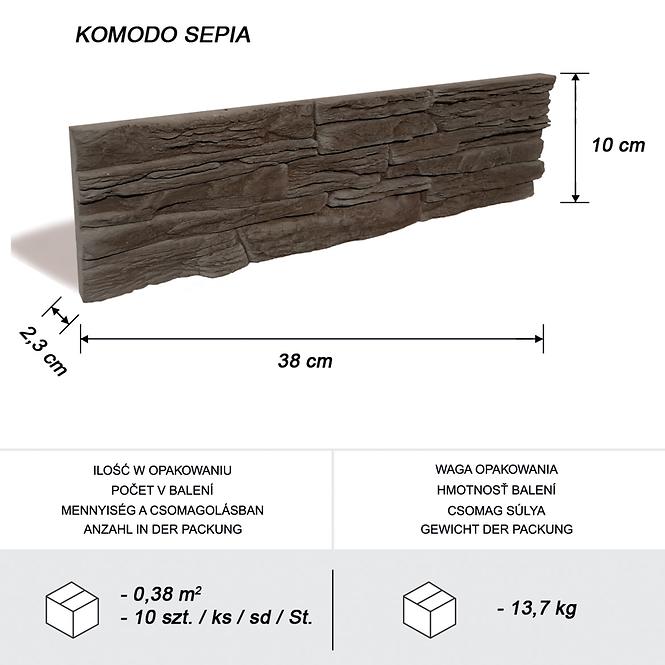 Csempe dekoratív Komodo Sepia