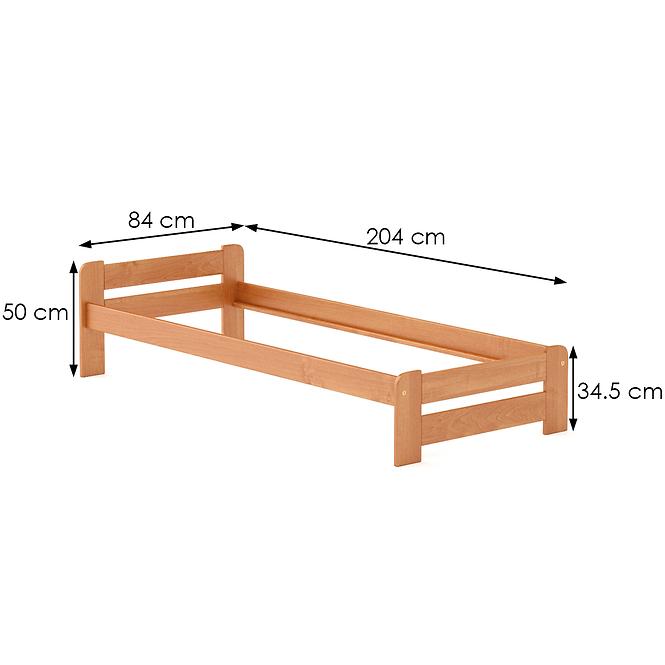 Ágy fenyő LK099–80x200 égerfa