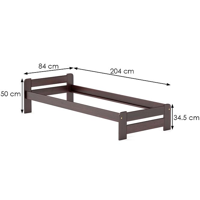 Ágy fenyő LK099–80x200 dió