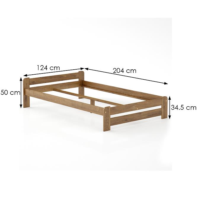 Ágy fenyő LK099–120x200 tölgy