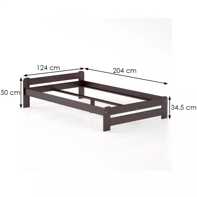 Ágy fenyő LK099–120x200 dió