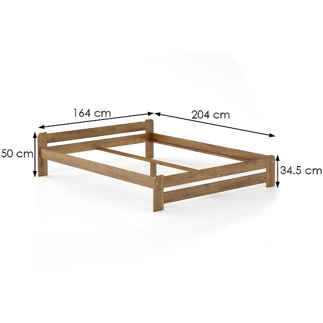 Ágy fenyő LK099–160x200 tölgy