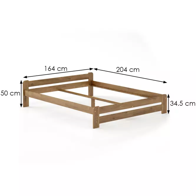 Ágy fenyő LK099–160x200 tölgy,2