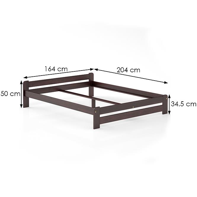 Ágy fenyő LK099–160x200 dió