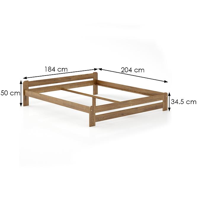 Ágy fenyő LK099–180x200 tölgy