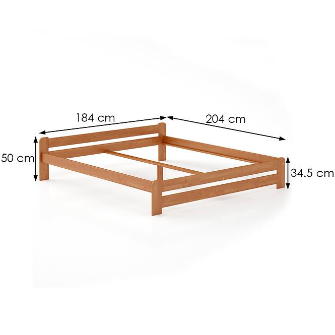 Ágy fenyő LK099–180x200 égerfa,3