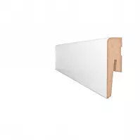 Padló szegélyléc LO9 15X60X2400MM fehér fél matt furnérozott