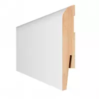 Padló szegélyléc LO4 12X100X2400MM fehér fél matt furnérozott