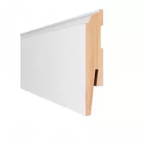 Padló szegélyléc LO10 15X90X2400MM fehér fél matt furnérozott