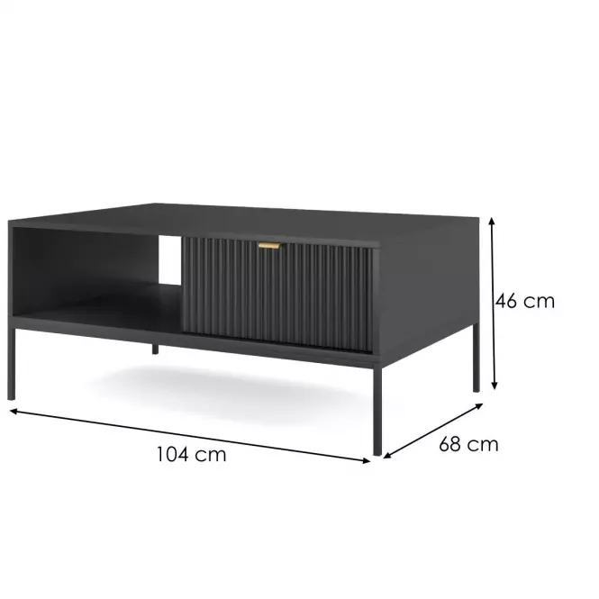 Dohányzóasztal Nova L104 fekete,2