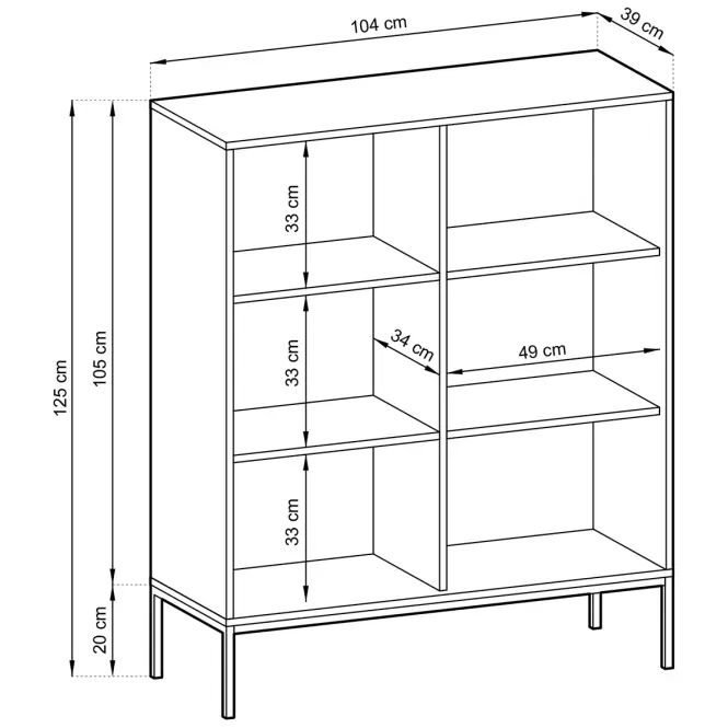 Komód Nova K104 szürke