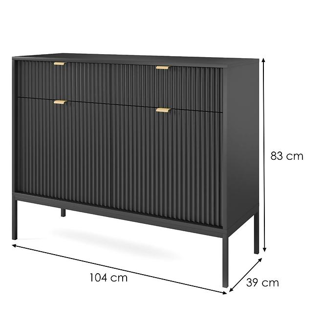 Komód Nova Ksz104 fekete,2